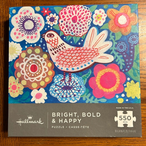 Set of 2 Hallmark Puzzles - 550 pieces - Bright and Colorful - Picture 2 of 5
